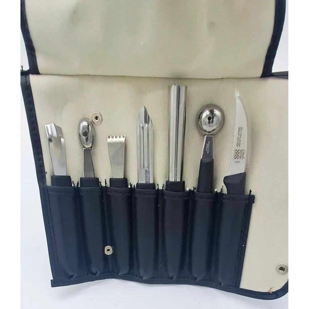 Mercer Culinary 8-Piece Garnishing Kit With Case German Stainless Steel